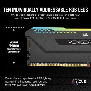 رم کورسیر VENGEANCE RGB PRO Dual 3200MHz CL16 ظرفیت 64 گیگابایت