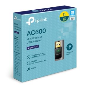 کارت شبکه USB و بی‌سیم AC600 تی پی لينک مدل Archer T2U