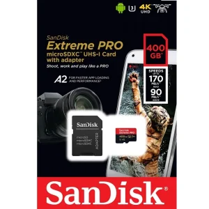 کارت حافظه MICRO SD سن دیسک مدل EXTREME PRO 170MB/S ظرفیت 400 گیگابایت